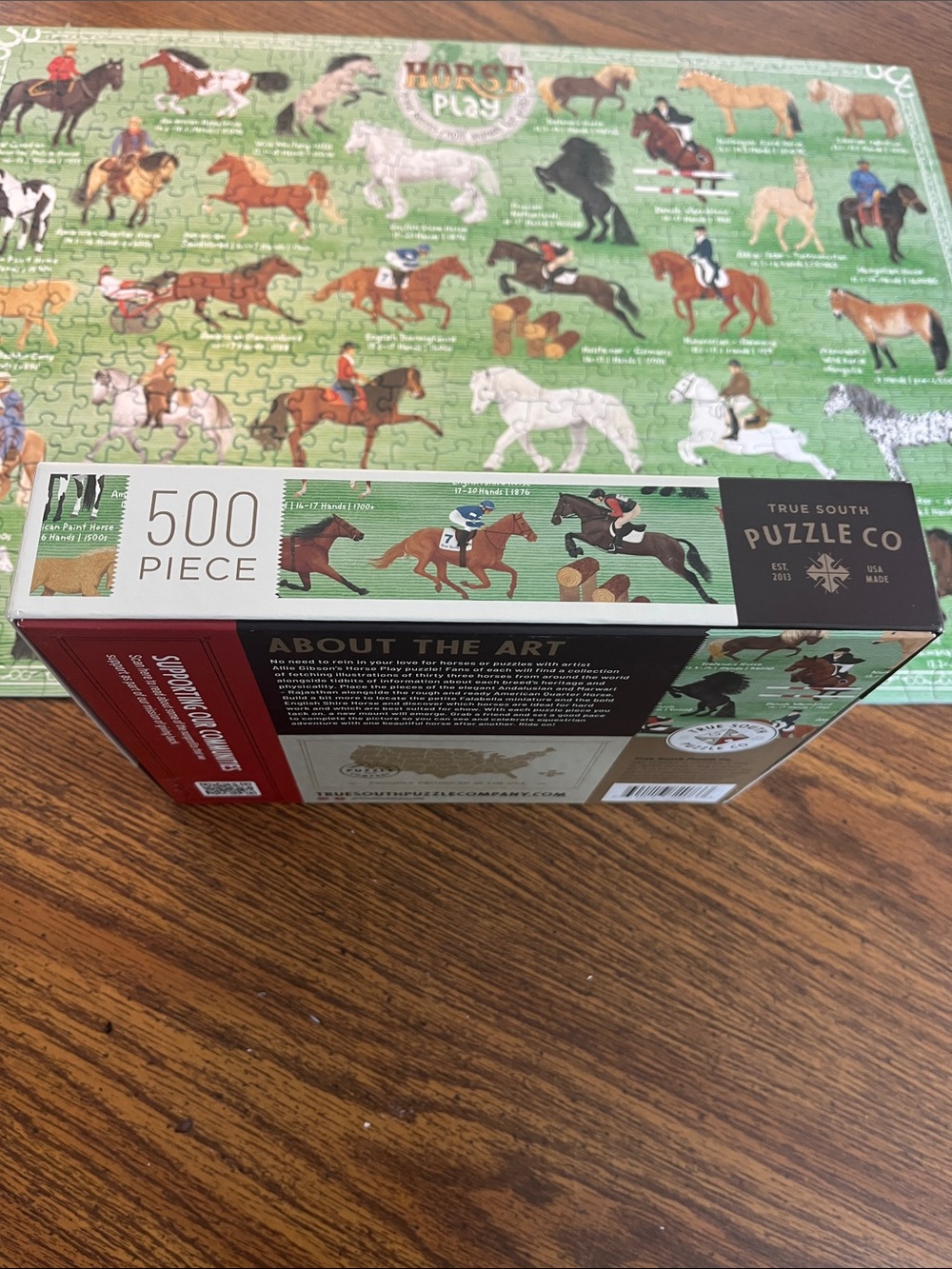 Horse Play 500-Piece Jigsaw Puzzle - Green - Picture 6 of 15